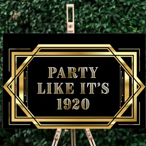 Gatsby Welcome Signs-Roaring 1920s Table Print-Gatsby Party Decor-Art Deco-Gatsby Signs-1920s Gatsby Decorations-Birthday Signs