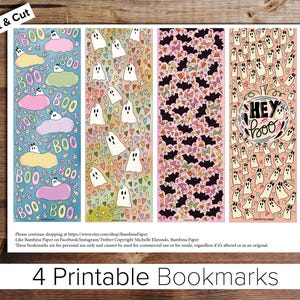 Halloween Bookmarks-printable Halloween Bookmarks-cute Bookmarks ...