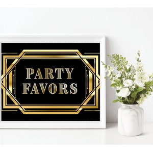 Gatsby Party Favors-Gatsby Digital Files-Art Deco Decorations-Great Gatsby Wedding Signs-Roaring 20s Prints-Art Deco Wedding Signs-Party