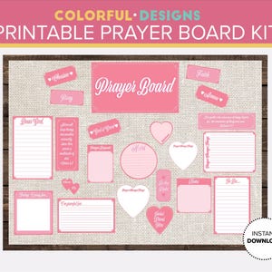 Prayer Board Kit-Prayer Vision Board-Prayer Cards-Christian Collage-Prayer Board-Scripture Cards-Prayer Wall-DIY Prayer Board-Prayer Request
