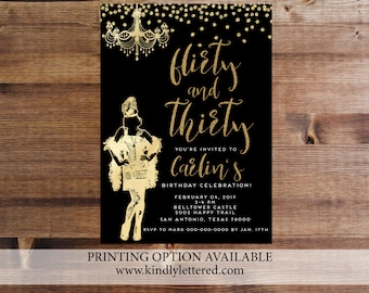 Roaring '20s Invitation-Art Deco Invitation-Great Gatsby Birthday Invitation-Flirty and Thirty; Forty; Fifty etc. Invitation- Roaring 20s