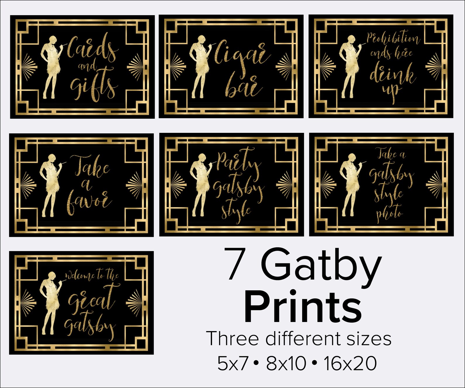 Great Gatsby Printable File-printable Gatsby Posters-great - Etsy