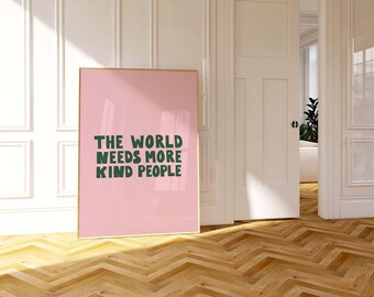 Playroom Sign, Calming Corner, Kindness Quote Print, Positive Wall Art, Digital Download,