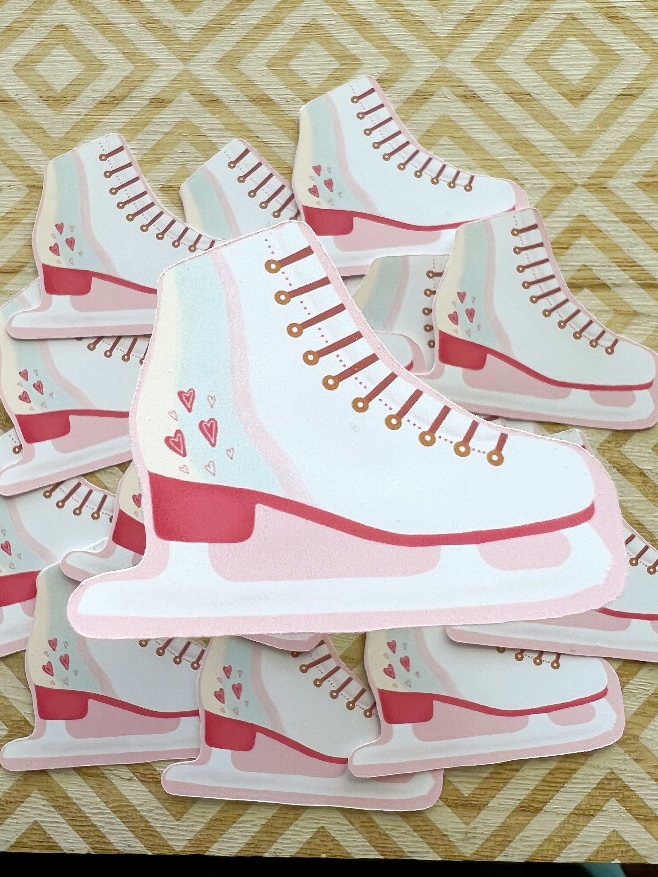 Ice Skate Stickersfigure Skating Stickerweatherproof Matte Stickers