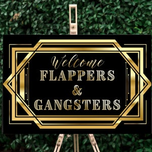 Great Gatsby Welcome Sign,Roaring 20s Welcome Sign-Gatsby Party Favors-Gatsby Party Decor-5x7-8x10-16x20-Art Deco Welcome Sign-Gatsby Bday