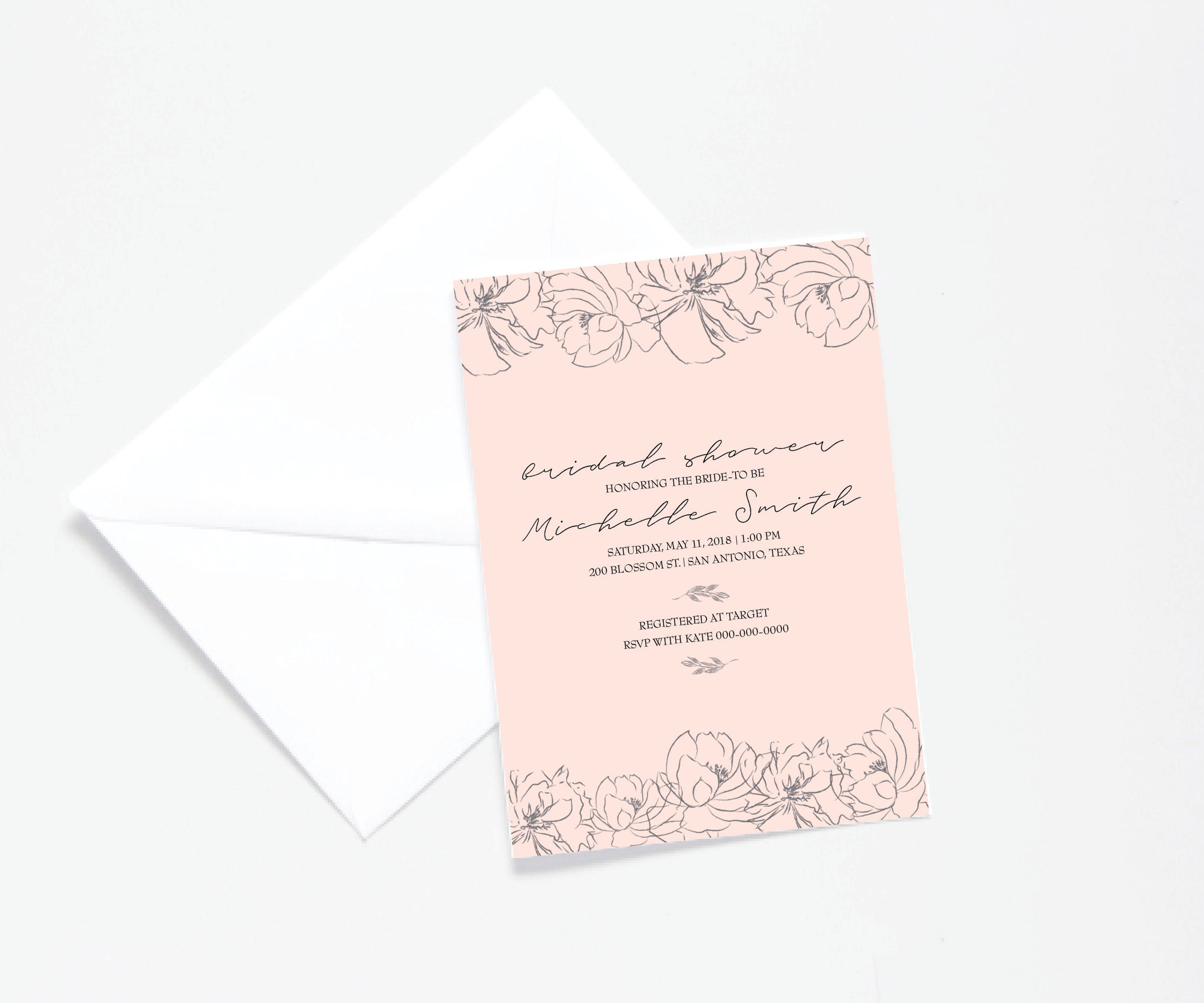 Classic Bridal Shower InvitationBridal Party Etsy