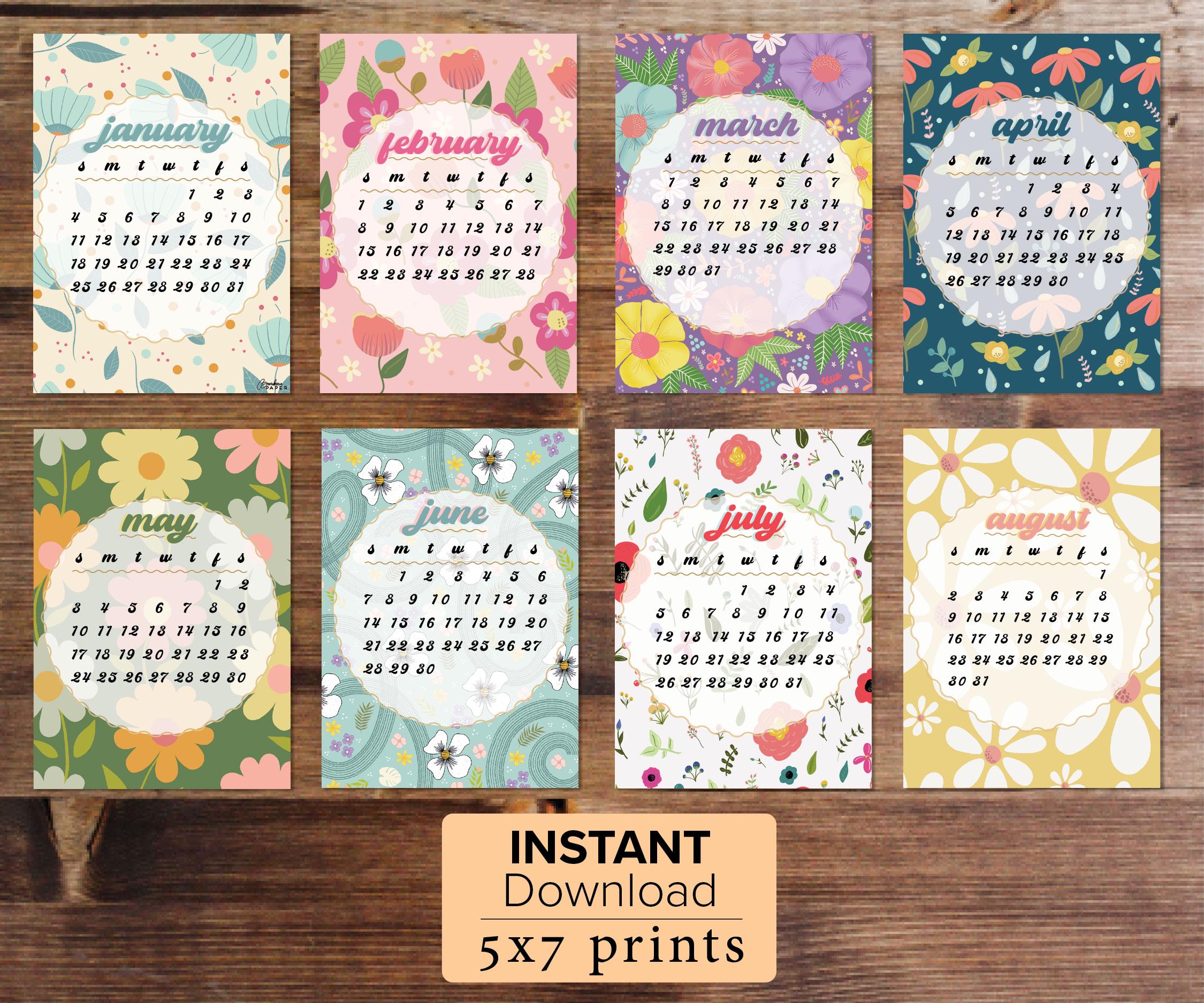 2026 Floral Teacher Planner Printable | Wall Calendar PDF | Instant ...