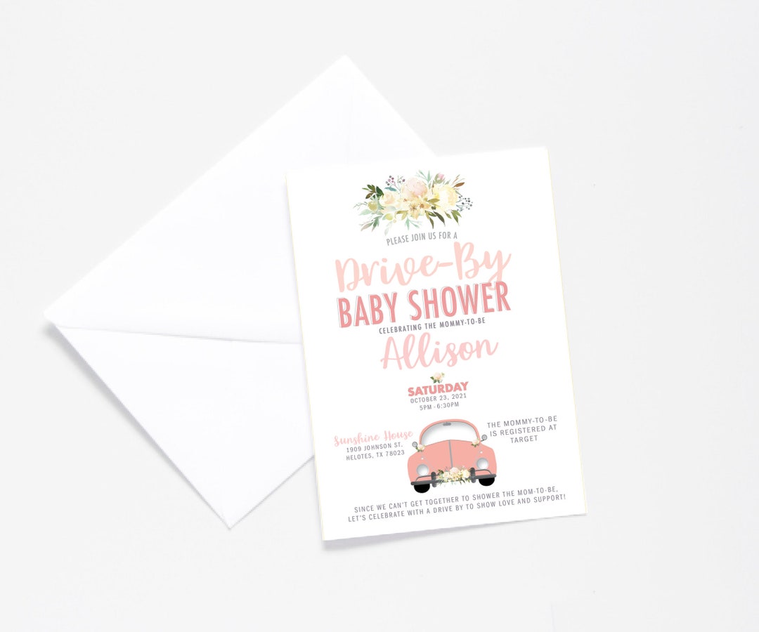 Driveby Baby Shower Signdrive Thru Baby Shower Signyard Etsy