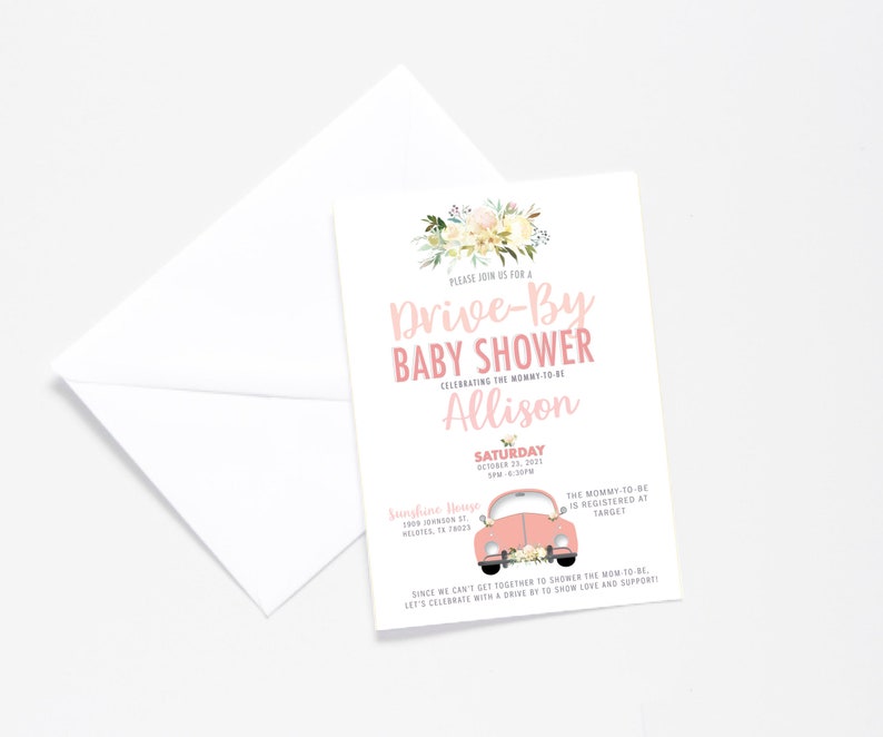 Driveby Baby Shower Signdrive Thru Baby Shower Signyard Etsy