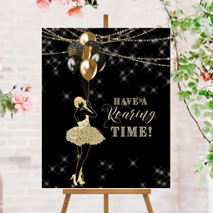 Roaring 20s Decorations-Harlem Nights Jazz Era-Gatsby Party Theme-A Roaring Affair-1920s Gatsby Sign- Gatsby Wedding Decor-Roaring 20s