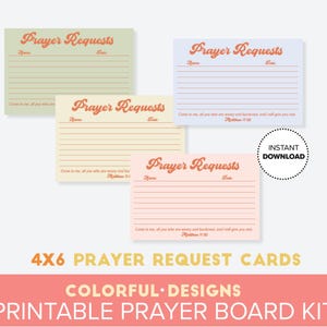 Tarjetas de petición de oración, kit de tablero de oración, encabezados de oración, tarjetas para diario de oración, tarjetas de las Escrituras, kit de tablero de oración, tarjetas de oración cristianas, fe