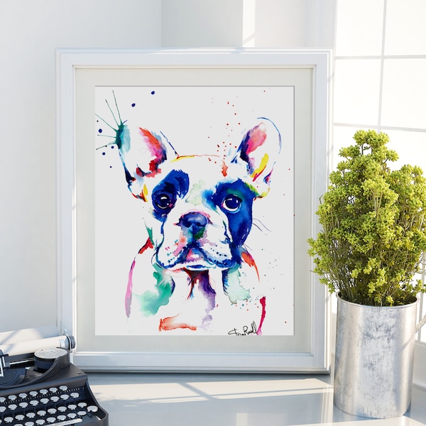 French Bulldog (Frenchie) Art Print - Print of Original Watercolor Painting