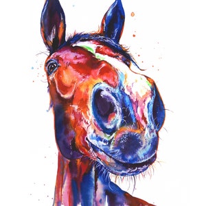 Horse  Art Print of my Original Painting (FREE Shipping)