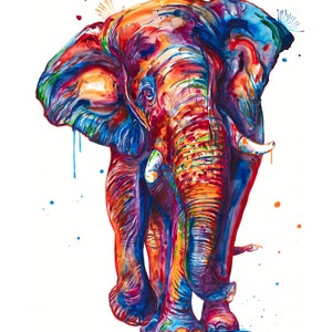 Elephant Watercolor Painting -Art print of original watercolor painting