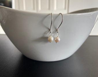 Simple Fresh Water Pearl Drop Earrings