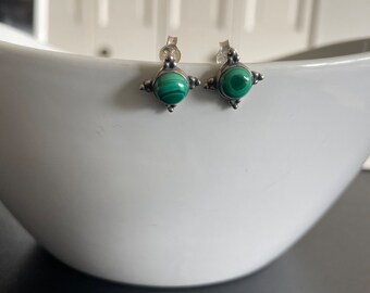Sterling Silver Dainty LightWeight Semi Precious Stone Earrings