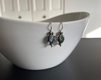 Sterling Silver Dainty LightWeight Semi Precious Stone Earrings