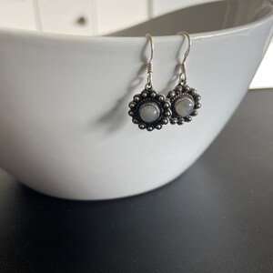 Sterling Silver Dainty LightWeight Semi Precious Stone Earrings