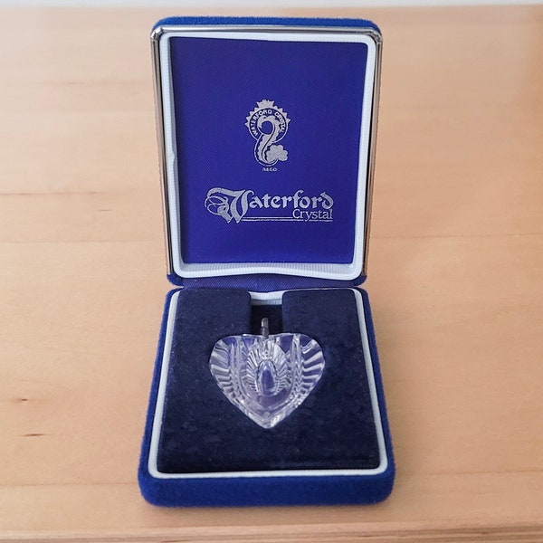 Vintage Waterford Valentine's Day gift crystal heart pendant