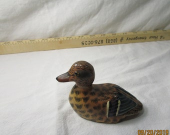 Vintage Marble Stone Carved Duck