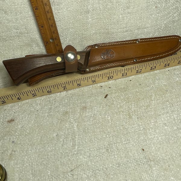 Vintage WESTERN Cutlery FISH Fillet Knife & Leather Sheath - S-W766 D 5.5" Blade