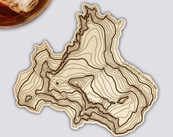 Mt Olympus Coaster | Wood Coaster Topography Map | Washington Mountain