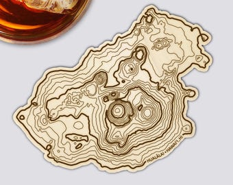 Hualālai Coaster | Wood Coaster Topography Map | Hawaiian Volcano