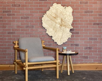 XL Mt Adams Wooden Topographic Wall Art • Pacific Northwest Decor
