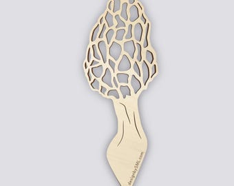 Morel Mushroom Plant Stake • Sustainable Poplar Wood Plant Art