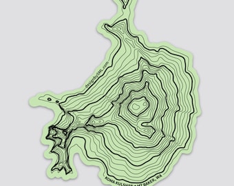 Mt Baker Topography Sticker • Durable Vinyl Mountain Decal
