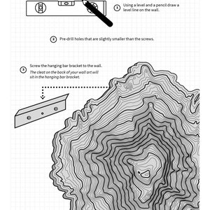 XL Mt Baker Topographic Wooden Wall Art Pacific Northwest Home Decor Rustic Washington Mountains Contour Map image 4