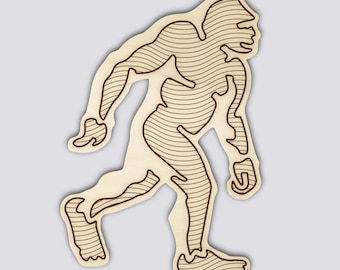 Little Sasquatch Magnet | Wood Magnet | Little Bigfoot Art