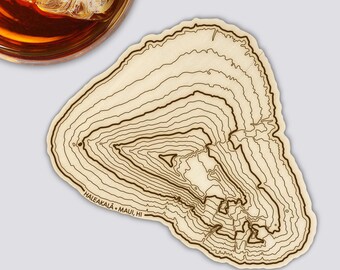 Haleakalā Coaster | Wood Coaster Topography Map | Hawaiian Volcano