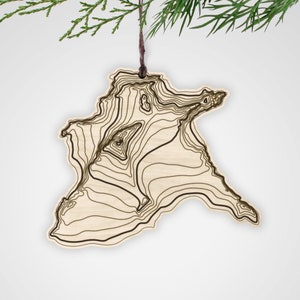 Mt Shuksan Topographie Holzverzierung • Pacific Northwest Mountains • Washington Mountain Art