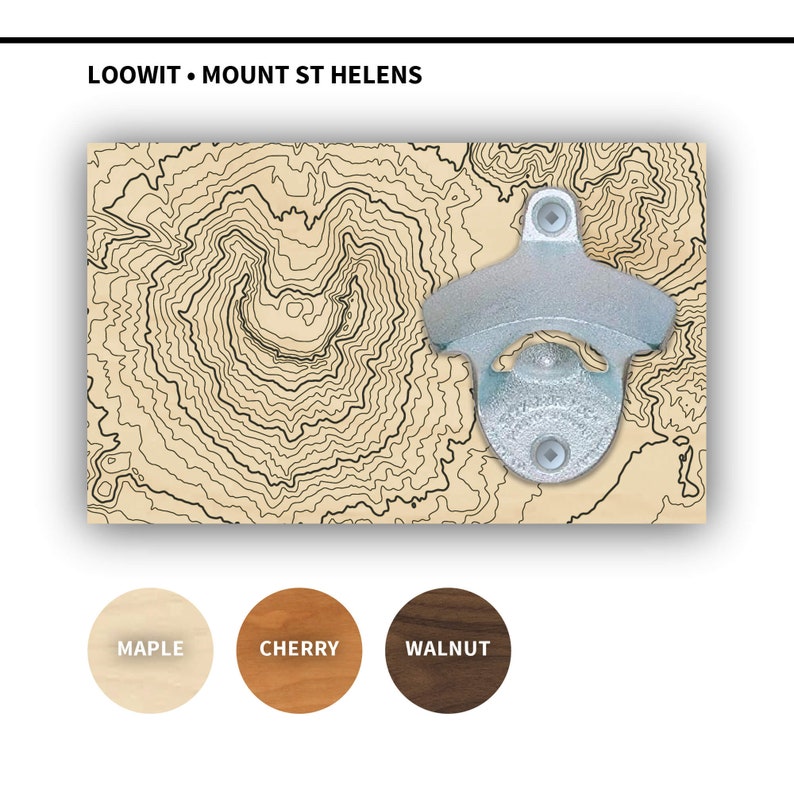 Design by SML WA Volcano Topographic Map Beer Glass