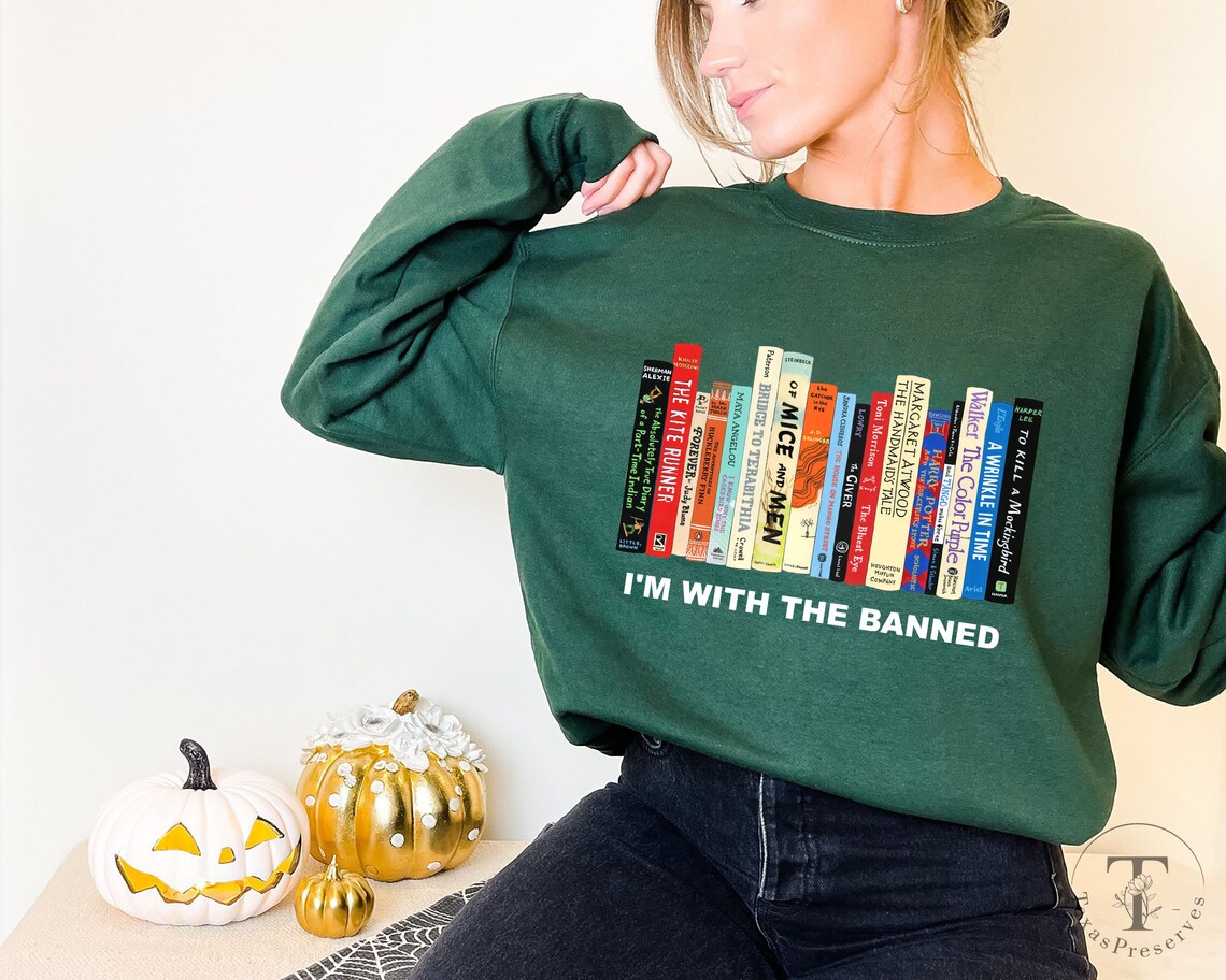 RESTOCKED I'm With the Banned Banned Books Sweatshirt Etsy