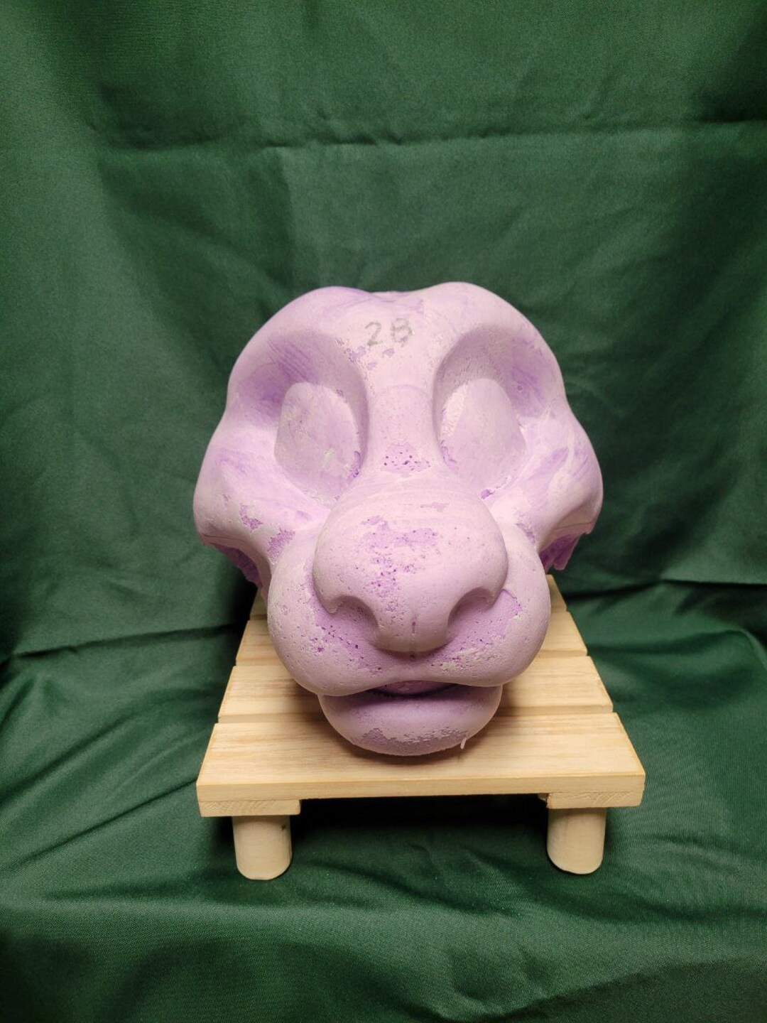 Foam Cast Purple Feline Head Base B Grade Etsy