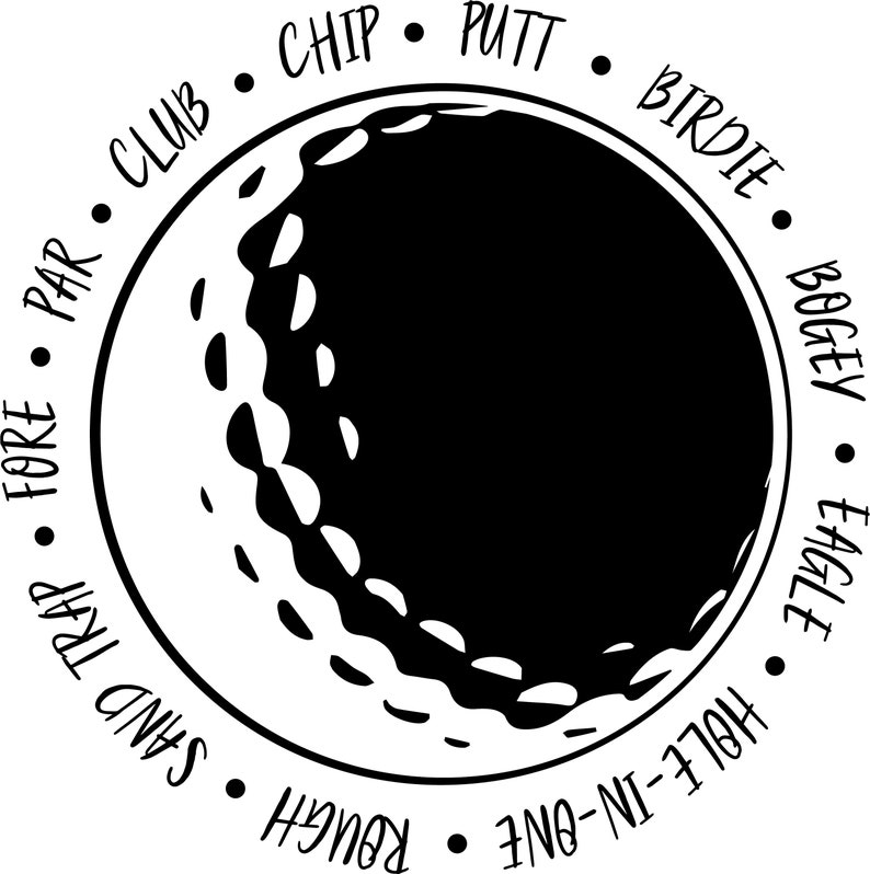 Golf Script Circle Men's T-Shirt | Etsy