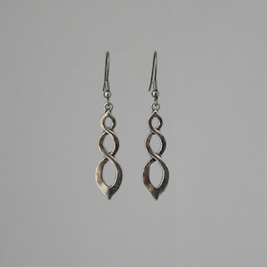 Silver Earrings, Silver Twist Earrings, Silver Earrings, Silver Double Twist Earrings