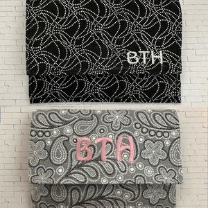 Bestickte Geldbörse | Stoffkarte Portemonnaie | Karte Geldbörse | Reisebrieftasche | Mini Geldbörse | Drei Tasche Card Wallet