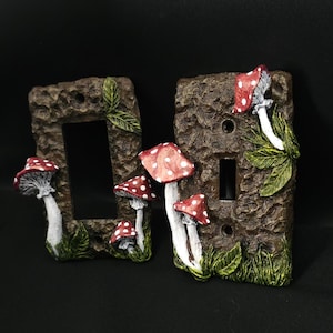 Mushroom Forest Sculpted Light Switch/Outlet Plate