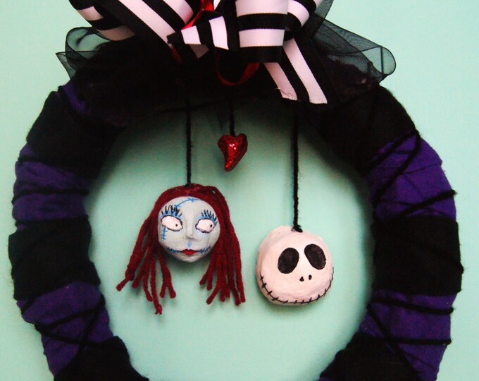 Nightmare Before Christmas Inspired Wreath Etsy