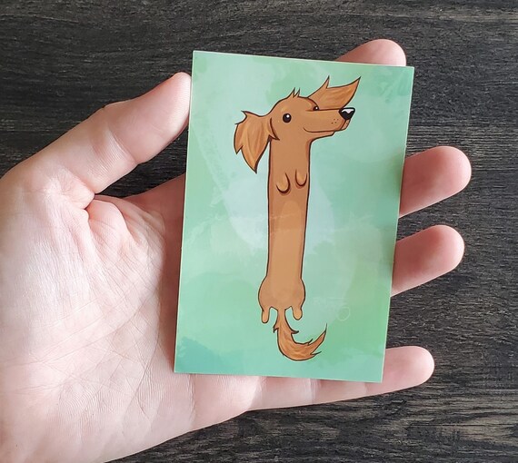 Long Little Dachshund Graphic Sticker