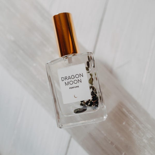 Dragon Moon Eau de Parfum Spray – Fig, White Tea, Amber Musk, Crystal Infused Perfume