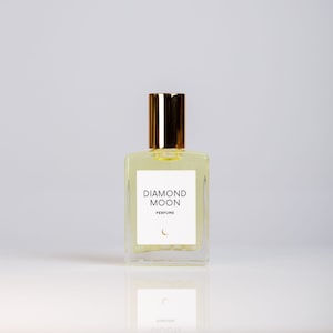 Diamond Moon Perfume Oil – Vanilla Amber  – Angel Aura Crystal Roll On – Vegan Natural Perfume – Skin Scent
