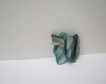 Fused Glass Green Brooch Handmade Glass Pin Abstract Brooch Green Glass Jewelry Art Brooch Glass Pin Woman Gift Idea One Of A Kind