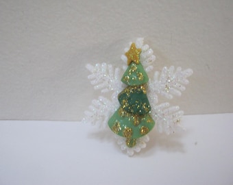 Snowflake Pin Snowflake Brooch Christmas Brooch Christmas Pin Holiday Pin Winter Pin Woman Gift For Her