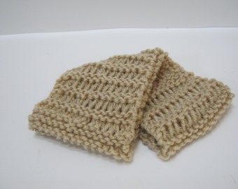 Hand Knit Wide Headband Beige Knit Ear Warmer  Womans Hair Accessorie Winter Headband Gift Idea For Her