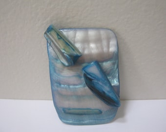 Fused Glass Brooch Fused Glass Pin Glass Jewelry Accessories Glass Art Brooch Handmade Jewelry One Of A kind Woman Gift Idea For Her