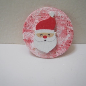 Santa Pin Handmade Santa Brooch Christmas Pin Holiday Pin Christmas Jewelry Stocking Stuffer Woman Teen gift Christmas lapel pin